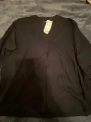 Uniqlo Womens Rayon V Neck Long Sleeve Blouse Small