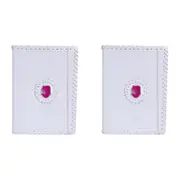 2x LVD Leather Note Book Pink Gem Stylish Hard Cover Journal/Diary 18x13cm