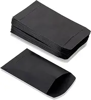 100Pcs Small Envelopes, Mini Black Envelopes, Black Small Envelopes, Black Small Envelopes for Seeds Coin Beads, Stamps Storage Packets Envelopes(4.44x2.32inch)