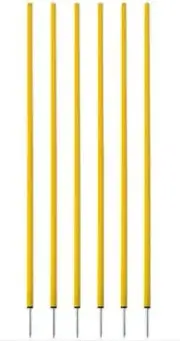 Generic Soccer Coaching Stick Set Agility Training Pole Set of 4 (Yellow)