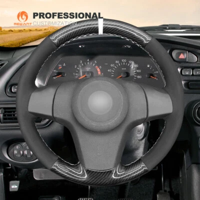 Carbon Fiber Suede Car Steering Wheel Cover Wrap for Chevrolet Niva Opel Corsa
