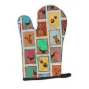 Lots of Airedale Terrier Oven Mitt Heat Resistant Thick Oven Mitt for Hot Pans