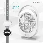 KINYO 6吋三檔風速桌立兩用充電風扇 UF-890