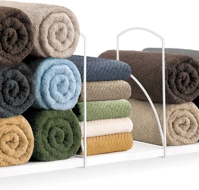 LYNK Professional® Home™ Tall White Shelf Dividers - Linen Closet Organizers...