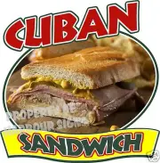 Cuban Sandwich Decal 14" Concession Restaurant Food Truck Van Vinyl Sign Sticker