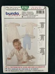 Burda Pattern 9782 NEW Baby Jumpsuit & Sleeping Bag EASY 3M to 2Y