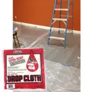 4 Large 9' X 12' Ft Clear Plastic Painting Drop Sheet Dust Tools Furniture Cover