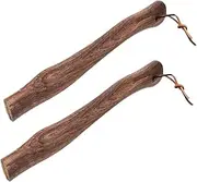 Sosoport 2pcs Sturdy Wooden Axe Handle Comfortable Grip Replacement for Camp Axe Durable Wood Construction for Heavy Use Easy to Install Hatchet Handle Natural Wood Grip