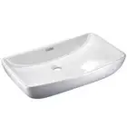 Bathroom Basin Ceramic Vanity Sink Hand Wash Bowl 60x38cm Home Decor Moder 46-WH