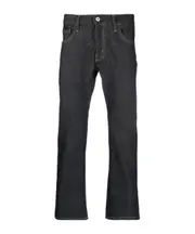 Graphic print denim trousers M Black