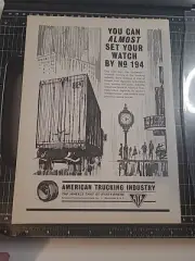 American Trucking Industry Print Ad 1963 8x11 Vintage Great To Frame