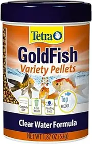 Tetra GoldFish Variety Pellets, Balanced Nutrition, Sinking Granules, Optimal Health & Coloration, Supports Immune System, Natural Color Enhancers, 53 g
