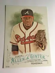 2016 Topps Allen & Ginter Jumbo 5x7 Julio Teheran Braves 217 #’d 07/49