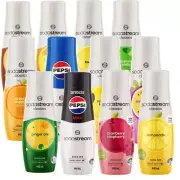 NEW 12x SodaStream Variety Assorted Flavour Pack Syrup Soda Mix 440mL Tasting