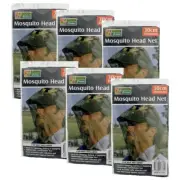 6pcs Outdoor Mosquito Head Net Fly Bee Bug Hat Mozzie Protector Insect Mesh
