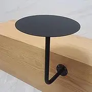 Metal Bar Table 15.7inch/ 19.7inch Round Bistro Table Pub Dinning Table for Living Room, Bedroom, Accent Coffee Table Bedside Table for Small Spaces(40x40x45cm(15.7x15.7x17.7inch))