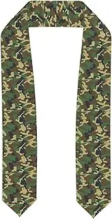 [SKKNT] Green Military Camo Print Graduation Shawl Stole For Academic Commencements Honor Sash Congratulations Gift