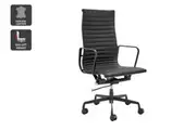 Matt Blatt Eames Premium Replica High Back Office Chair Genuine Leather (Black/Black)