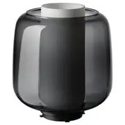 SYMFONISK shade for speaker lamp base, glass/black