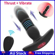 Telescopic Thrusting Anal Vibrator Butt Plug Prostate Massager Dildo Sex Toys