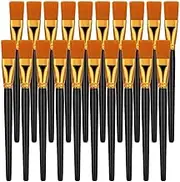 Daiilg 20 Piece Flat Brush Set, Big Paint Professional Brushes Nylon 1 Inch Wide Watercolor Brushes Oil Painting Brushes