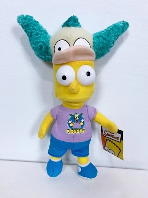 NEW The Simpsons Bart Simpson Krusty The Clown Plush Doll Collectable 2009 12"