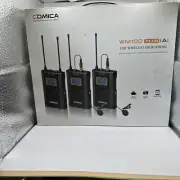 CoMica CVM-WM100 PLUS UHF 48-Channel Wireless Dual Lavalier Microphone System