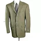 GIANFRANCO RUFFINI Italy Mens 40L Italian Blazer Sport Coat Brown 100% Lambswool