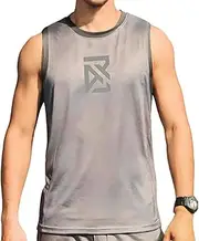 [Generic] 2 Pack Tank Top Men Muscles Workout Dry Fit Singlets - Sleeve Less Athletic Running Singlet Mens Gym Tank Tops