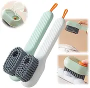 [RRISETAG] Multifunction Cleaning Brush Set - 2 Pieces Liquid Adding Soft Fur Cleaning Brush for Efficient Shoe Washing and Cleaning, Ideal for Bathroom, Kitchen, and Soft Laundry Clothes