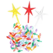 103 Pcs Christmas Tree Replacement Lights Flame And Star Shape Lights