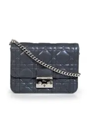 Navy Leather Cannage Miss Dior Promenade Bag