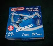 Erector brand MICRO KIT Helicopter 1701B parts sealed in OEM bag