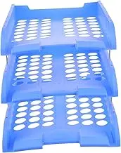 COHEALI Classroom Storage Stackable Tray Paper Tray Organizer for Desk Easy to Assemble File Storage