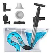 High Pressure Air Drain Blaster Plunger Kit for Bathroom Sink Tub Clogs