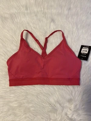 Athletic Works Sports Bra Womens Size Medium Pink DriWorks Moisture Wicking
