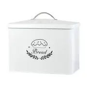 Bread Box Food Storage Box with Handle Lid Rustic Dustproof Large Household