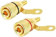XYWHPGV 1 Pair Binding Post Terminal, M4 Thread Power Amplifier Speaker Connector, Banana Plug Jack Socket 1.06-inch Length(b15c6 b7fdd b1e9e 2887c 2027d 57545