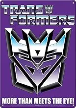 Ata-Boy Transformers Decepticon Metal Sign Size 8.25” X 11.5”