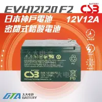 在飛比找Yahoo!奇摩拍賣優惠-✚久大電池❚ 神戶電池 CSB電池 EVX12120 品質壽