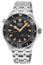 Gevril Men's 48833B Hudson Yards Diver Automatic Stainless Steel Swiss Watch
