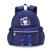 在飛比找PChome24h購物優惠-Hello Kitty 兒童尼龍氣墊後背包 S (藍蝴蝶結款
