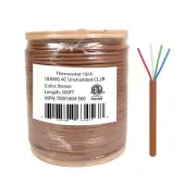 18/4 Thermostat Wire HVAC Bare Copper Cable CMR/Riser-Rated Power Circuit 500ft
