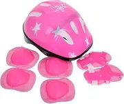 GANAZONO 1 Set Helmet Skateboard Knee Pads Knee Pads Skating Protective Gear for Roller Skating Knee Pads Roller Skates Pads for Skating Protections Pink Plastic