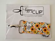 Lippy Clip Lip Balm Holder Yellow Flowers