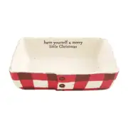 Mud Pie Home Red Lumberjack Buffalo Check Plaid Casserole Baker Serving Set