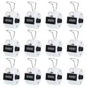 12pcs Click Counters 4 Digit Mechanical Handheld Hand Tally Lap Counter White