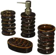 ZINGS & THINGZ 57072867 STONELIKE BATH ACCESSORIES NO SIZE BROWN