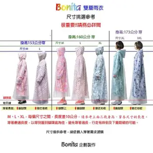 【Bonita 葆倪】北極熊 雙層雨衣-3501-12粉色(專利設計 外層防水 內層印花布 透氣又時尚)