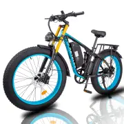 [USA DIRECT] KETELES K800P Electric Bike 48V 17.54AH Removable Battery 1000W Motor 26inch Tires 75KM Max Mileage 200KG M
